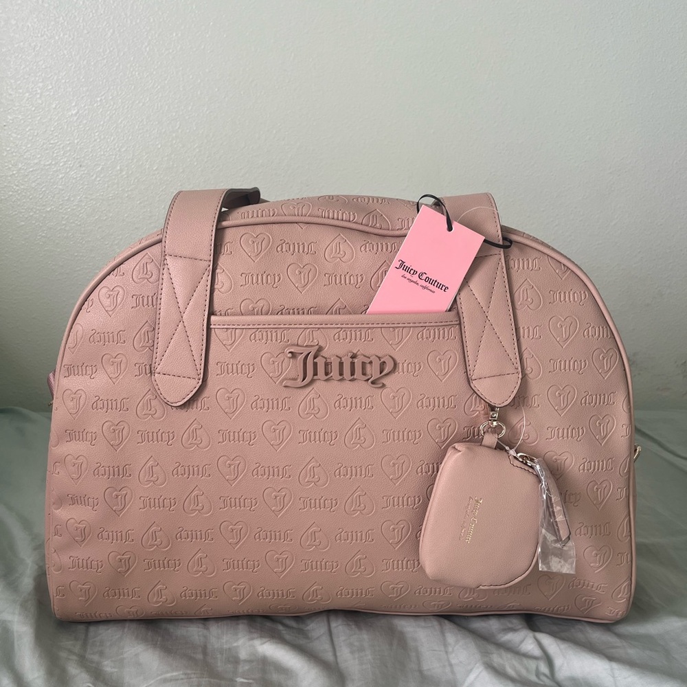 Brand new Juicy Couture charmed weekender bag in the color cafe